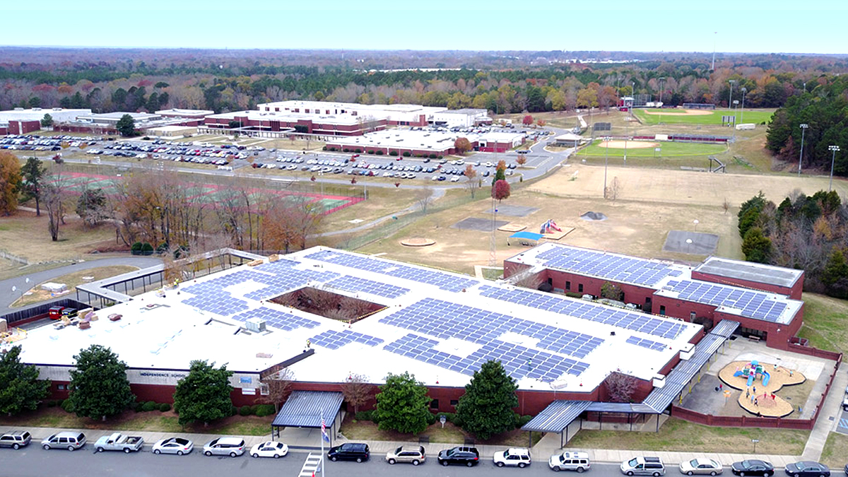 Rock Hill School solar installation image